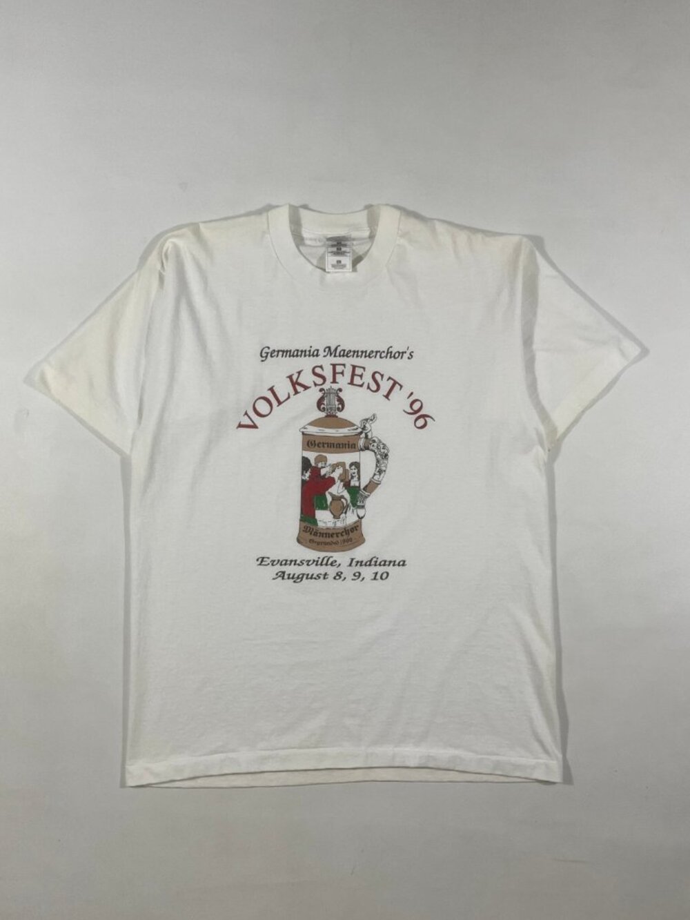 Vintage 1996 Germania Volksfest Beer Stein Evansville Indiana Single Stitch Tee…